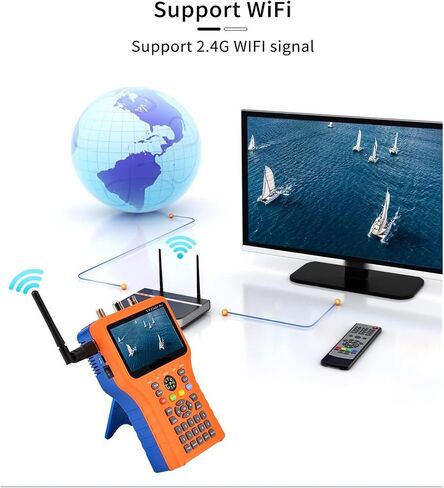 Digital Satellite Finder, V8 Finder Pro DVB-S2 DVB-T2 DVB-C AHD H.265 Satellite Meter Satellite Finder,Satellite Finder Meter in Saudi Arabia