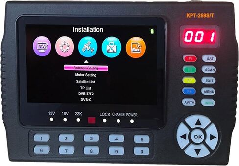 الباحث عن الأقمار الصناعية الرقمية ، KPT-259ST DVB-S2 DVB-T2 DVB-C Satellite Satellite Meter HD TVELLESTERSIVEN in Kuwait