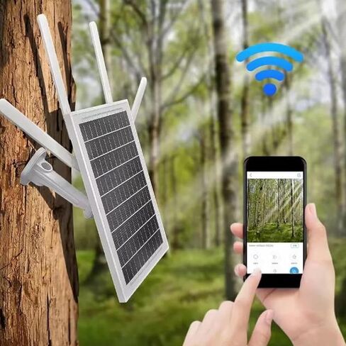 جهاز توجيه مودم 4G LTE في الهواء الطلق في الهواء الطلق مع فتحة بطاقة SIM ، جهاز توجيه WiFi في الهواء الطلق مع لوحة شمسية 15W ، تم تصميمها في بطارية 20800mAh ، هوائيات قابلة للفصل (الولايات المتحدة) in Saudi Arabia
