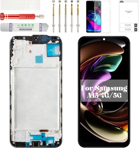 TFT for Samsung A15 Screen Replacement for Samsung Galaxy A15 5g LCD Screen Replacement Display for Galaxy A15/A15 5g Digitizer Touch Screen Assembly with Frame SM-A155 SM-A156 Black in Saudi Arabia