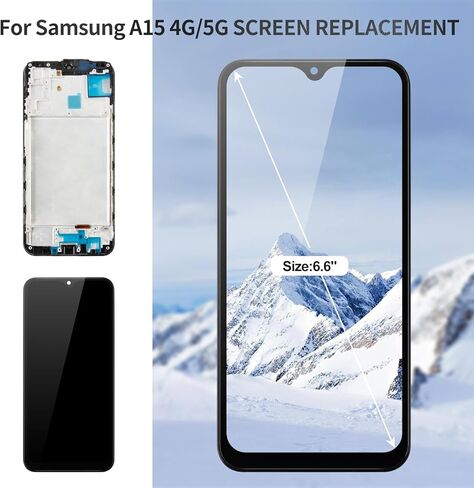 TFT for Samsung A15 Screen Replacement for Samsung Galaxy A15 5g LCD Screen Replacement Display for Galaxy A15/A15 5g Digitizer Touch Screen Assembly with Frame SM-A155 SM-A156 Black in Saudi Arabia