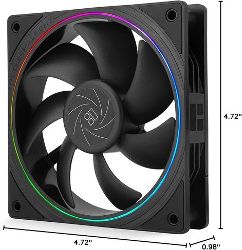 ثيرمال رايت مروحة تبريد وحدة المعالجة المركزية TL-S12W X3 مقاس 120 ملم، مروحة كمبيوتر صامتة 4 سنون مع محمل S-FDB متضمن، مروحة تبريد تصل الى 1500 دورة في الدقيقة (ابيض) in Saudi Arabia