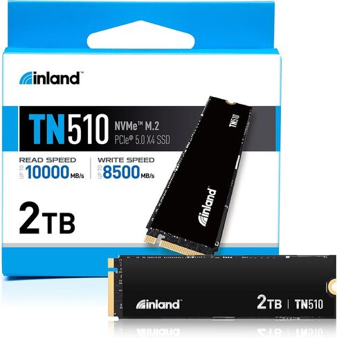 INLAND 2TB TN510 NVMe SSD Internal Solid State Drive - Gen 5x4, PCIe5.0 M.2 2280, seq. Read Speed up to 10,000 MB/s, for AI Applications, Gaming, and Video Editing in Saudi Arabia