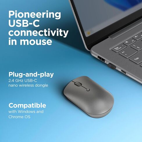 لينوفو 400 USB-C ماوس لاسلكي صغير الحجم، أسود in Kuwait