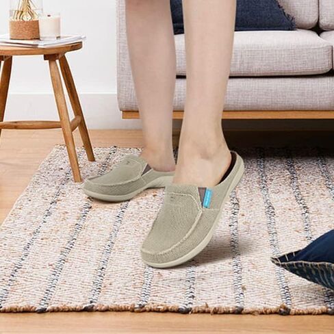 شباشب نسائية مع دعم للقوس، شباشب منزلية Walkhero للنساء مع نعل داخلي من الجلد السويدي وبطانة مخملية، أحذية منزلية سهلة الارتداء للاستخدام الداخلي والخارجي مع نعل مطاطي مضاد للانزلاق in Saudi Arabia