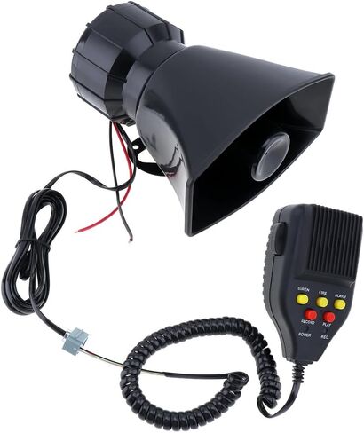 سيارة صفارة الإنذار قرن 12V 3 نغمة مركبة صفارة الإنذار مع نظام مكبر صوت ميكروفون با 100W مكبر للصوت الطوارئ مع الميكروفون لزارب شاحنة شاحنة 12 فولت in Saudi Arabia
