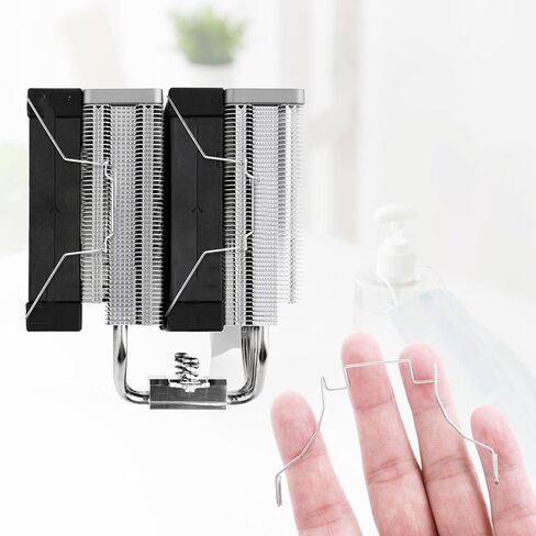 4 PCS CPU Heatsink Fan Buckle, Computer Mainboard CPU Radiator Fan Fixing Clip, CPUs Radiator Fans Hook Fixed Bracket Pc Mainboard CPUs Radiators Fans Wire Buckle Upper Hook Type Fixing Clips for 9cm in Saudi Arabia
