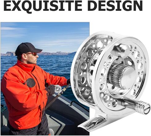 Metal Fly Fishing Reel Full Metal Design Left/Right Hand Interchangeable Lightweight Fishing Gear for Anglers in Kuwait