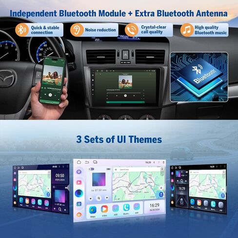 Eonon M3BLX7 Car Stereo Android 14 Receiver for Mazda 3 2010-2013,Wireless CarPlay & Android Auto Headunit, 9" Touchscreen GPS Navigation,Bluetooth,AM/FM,SWC, 3G+32G in Kuwait