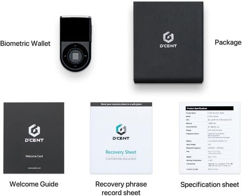 محفظة D'CENT البيومترية 2X Pack-Cryptocurrency Hardware Wallet-Bluetooth in Saudi Arabia