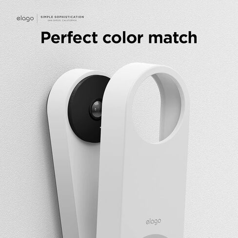 elago Silicone Case Compatible with Google Nest Hello Video Doorbell (Wired, 2nd Gen) - Weather and UV Resistant, Perfect Color Match, Clean Finish (Black) in Saudi Arabia