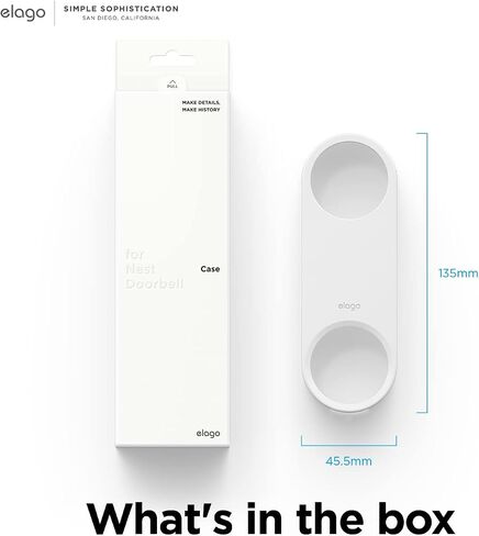elago Silicone Case Compatible with Google Nest Hello Video Doorbell (Wired, 2nd Gen) - Weather and UV Resistant, Perfect Color Match, Clean Finish (Black) in Saudi Arabia