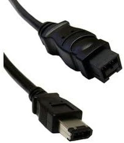 Firewire 400 9 Pin to 6 Pin Cable ، Black ، IEEE-1394A ، 6 قدم in Kuwait