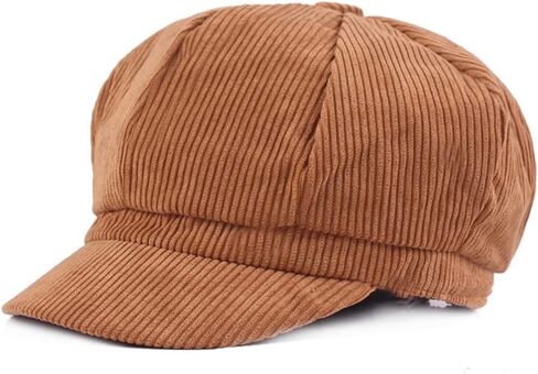 قبعة Corduroy Newsboy للنساء للنساء الشتاء الخريف كاب المثمن قبعات خمر دلو الخريف البريطاني الخريف قبعة أزياء الخريف in Saudi Arabia