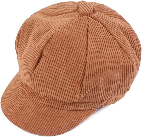 قبعة Corduroy Newsboy للنساء للنساء الشتاء الخريف كاب المثمن قبعات خمر دلو الخريف البريطاني الخريف قبعة أزياء الخريف in Saudi Arabia