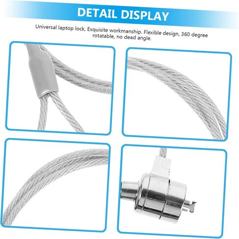 Homoyoyo 2sets Laptop Locking Cable for Laptop Accessories Electronic Lock Security Hardware in Saudi Arabia