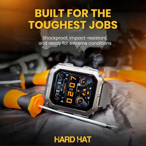 Rugged Smart Watch for Men, Original Smartwatch, Waterproof Digital Watch for The Toughest Jobs, with Fitness Trackers, Heart Rate Monitor, IP68, Pedometer, Workout Modes and More in Saudi Arabia