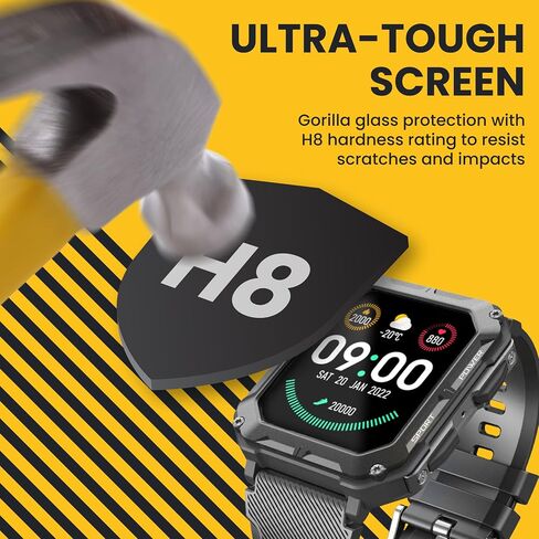 Rugged Smart Watch for Men, Original Smartwatch, Waterproof Digital Watch for The Toughest Jobs, with Fitness Trackers, Heart Rate Monitor, IP68, Pedometer, Workout Modes and More in Saudi Arabia