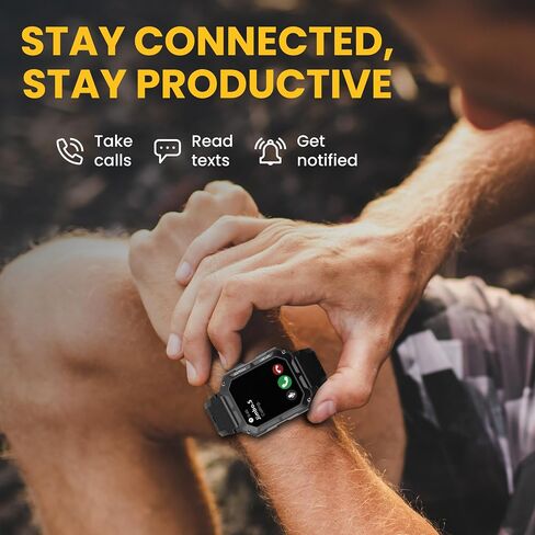 Rugged Smart Watch for Men, Original Smartwatch, Waterproof Digital Watch for The Toughest Jobs, with Fitness Trackers, Heart Rate Monitor, IP68, Pedometer, Workout Modes and More in Saudi Arabia