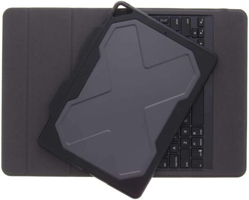 ZAGG Rugged Messenger لجهاز iPad Pro 10.5 بوصة وPad Air 10.5 بوصة (الجيل 3) - حافظة بإضاءة خلفية 7 ألوان ولوحة مفاتيح بلوتوث - أسود in Kuwait