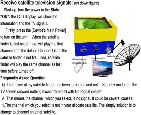 الباحث عن الأقمار الصناعية الرقمية ، KPT-356H 3.5 بوصة TFT LCD متعددة الوظائف (DVB-S/S2) مكتشف الأقمار الصناعية الرقمية 6933 V8 Finder2 ، Matelite Finder Meter in Kuwait