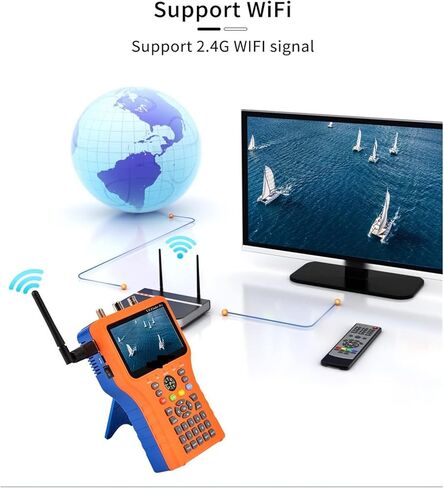 مكتشف الأقمار الصناعية الرقمية ، V8Finder Meter Pro Satellite Simplite S2X/S2/S/T2/T/C Auto Auto Agulate of AZ ، EL Support ACM Combo Satfinder ، Matelite Finder Meter in Kuwait