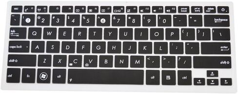 Black Keyboard Cover for Asus UX31E UX32A UX32VD UX301LA UX302 UX302LG UX303LA UX303LB UX303LN UX303UA UX303UB UX305 UX305CA UX305FA UX305LA UX306UA UX360CA Q302LA Q302UA Q304UA in Saudi Arabia