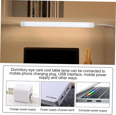 Popetpop 2pcs محمولة مصباح مكتب LED محمول شرائط القراءة الحديثة مصباح LED USB للرعاية للدراسة مواقف الموسيقى in Saudi Arabia