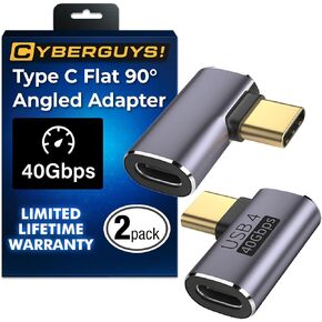 Cyberguys! USB C Right Angle Adapter PD 240W for Thunderbolt 4/3, 2-Pack in Kuwait