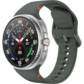 Moko Sport Band for Samsung Galaxy Watch 8 Band 40mm 44mm/Galaxy Watch 8 Classic 46mm ، حزام بديل للسيليكون الناعم للرجال ، M/L ، Black in Saudi Arabia