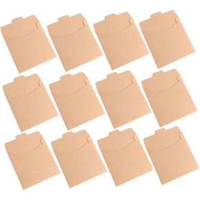30pcs الأكمام القرص المضغوط الورقية Kraft لتخزين القرص مغلفات من الورق المقوى سهلة الاستخدام أكياس تغليف CD DVD لتنظيم الأقراص وحمايتها in Kuwait