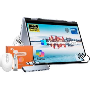 Dell Inspiron 14 7440 2-in-1 Business Laptop, 14" FHD+ Touchscreen, Intel 10-Core 7-150U, 32 GB DDR5, 1 TB SSD, Copilot AI, Fingerprint Reader, Backlit KB, Wi-Fi 6E, Windows 11 Pro, w/Accessories in Saudi Arabia
