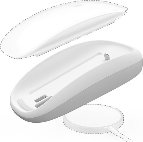 شاحن الماوس Tatofy متوافق مع Magic Mouse 2 (USB-C) مع دعم الشحن اللاسلكي ، قاعدة مريحة (أسود) in Kuwait