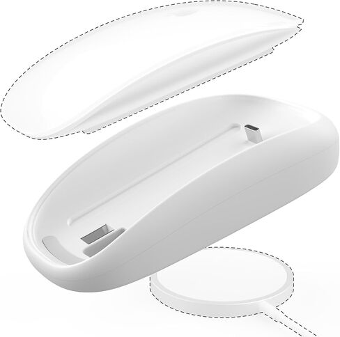 شاحن الماوس Tatofy متوافق مع Magic Mouse 2 (USB-C) مع دعم الشحن اللاسلكي ، قاعدة مريحة (أسود) in Kuwait