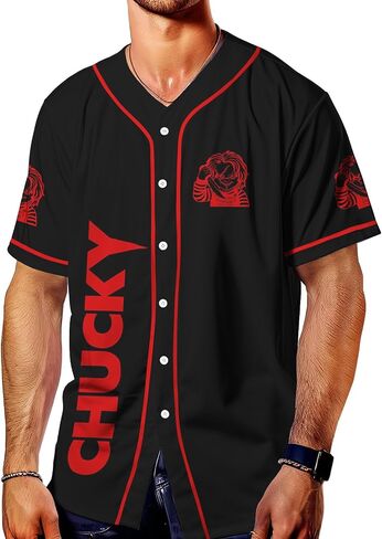 Graphic Baseball Jersey Shirt, Cute Cartoon Movie Character Baseball Shirt Gift for Men Women, Funny Baseball Jersey… in Kuwait