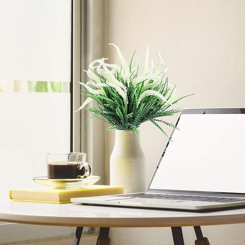 8 قطع من الزهور الاصطناعية للنباتات الخارجية من البلاستيك الصناعي ونباتات مقاومة للأشعة فوق البنفسجية (أحمر سيتاريا) in Kuwait