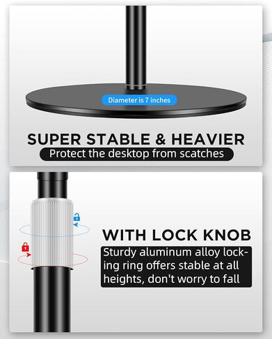 Webcam Stand, Light Stand Tripod with 360° Rotatable Ballhead for DSLR Camera, Ring Light, Webcam, Desktop Tripod for Video Recording, Shooting, Game Streaming, YouTube in Saudi Arabia