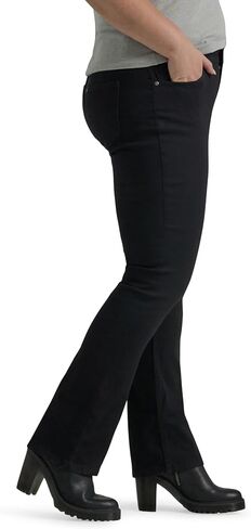 Lee Women's Plus Size Relaxed Fit Side Elastic Tapered Leg Jean in Saudi Arabia