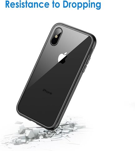 JETech Case for iPhone Xs Max 6.5-Inch, Non-Yellowing Shockproof Phone Bumper Cover, Anti-Scratch Clear Back (Clear) in Kuwait