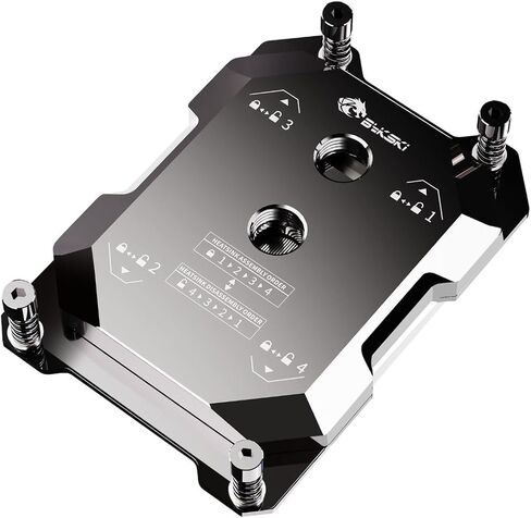 Bykski CPU-SRSP3-X (LGA4094) EPYC Server CPU Water Cooling Block - Full Metal - Nickel Plated - Gray (Socket SP3) in Saudi Arabia