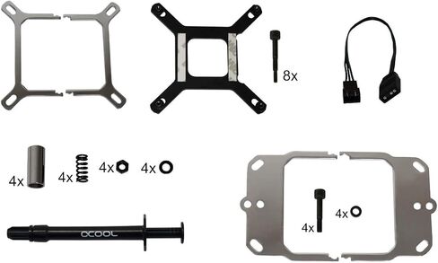 Alphacool Eisblock XPX Aurora CPU Water Block with Thermal Grizzly KryoSheet (33x33mm) for AMD AM5 CPU Bundle, Black/Plexi in Saudi Arabia