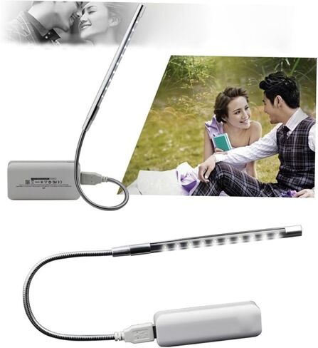 مصباح LED LED الذي يعمل به Homoyoyo مع مستويات سطوع قابلة للتعديل - مثالي لجهاز الكمبيوتر المحمول المكتبي والأسرة استخدام تصميم فضي أنيق لراحة العين in Kuwait