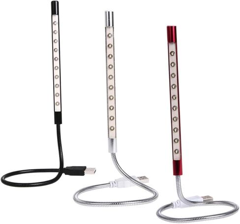 مصباح LED LED الذي يعمل به Homoyoyo مع مستويات سطوع قابلة للتعديل - مثالي لجهاز الكمبيوتر المحمول المكتبي والأسرة استخدام تصميم فضي أنيق لراحة العين in Kuwait