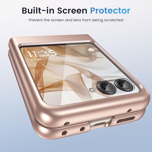 Ruky for Motorola Razr 2024/2025 Case [غير مناسب جدًا أو زائد] ، مع حامي الشاشة المدمج ، يدعم حالة الشحن اللاسلكي Slim Razr 2024 ، حالة الهاتف الصلب الرفيع لـ Moto Razr 2025 ، Black in Kuwait