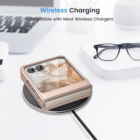 Ruky for Motorola Razr 2024/2025 Case [غير مناسب جدًا أو زائد] ، مع حامي الشاشة المدمج ، يدعم حالة الشحن اللاسلكي Slim Razr 2024 ، حالة الهاتف الصلب الرفيع لـ Moto Razr 2025 ، Black in Kuwait
