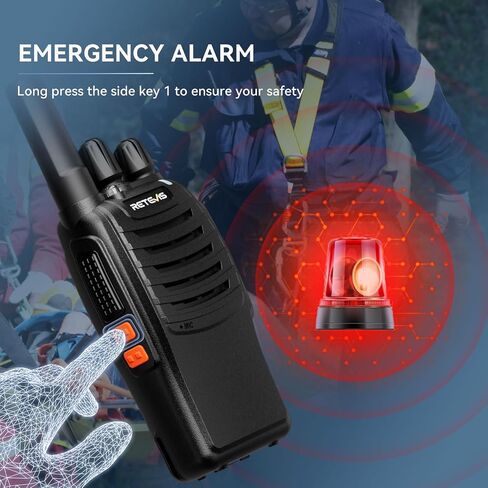 Retevis H-777 Rechargeable Walkie Talkies with Speaker Mic, Long Range 2 Way Radios, Portable FRS Two Way Radios with LED Flashlight(Black, 2 Pack) in Saudi Arabia