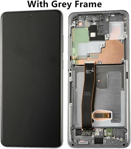 6.9 "amoled أصلي لـ Samsung Galaxy S20 Ultra Display Disposit Digitizer Assembly S20ULTRA 5G SM-SM-G988U SM-G988U1 SM-G988B شاشة (مع إطار أسود + COVE + أدوات) in Kuwait