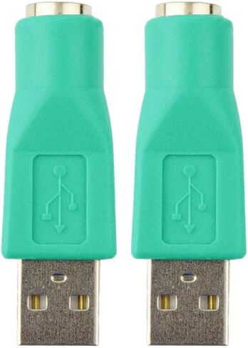 2Piece USB Male to Female Converter Plugs,Type/2 Keyboard Mouse in Saudi Arabia