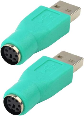 2Piece USB Male to Female Converter Plugs,Type/2 Keyboard Mouse in Saudi Arabia