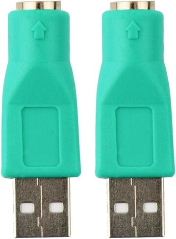 2Piece USB Male to Female Converter Plugs,Type/2 Keyboard Mouse in Saudi Arabia